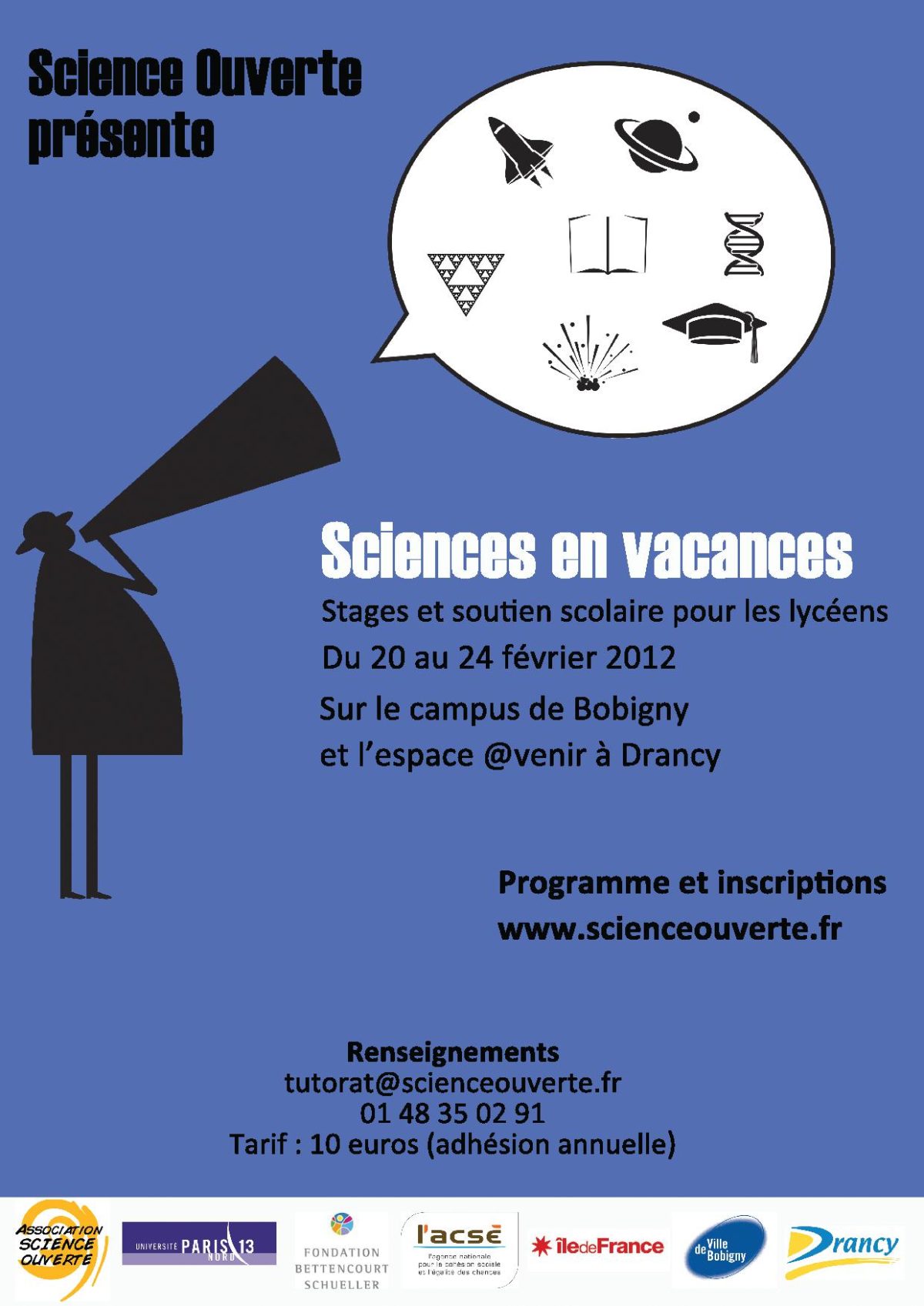 Affiche Sciences en vacances Hiver 2012