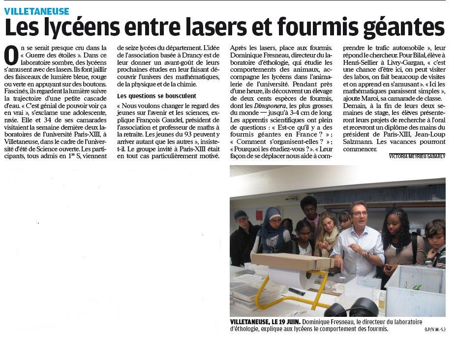 Le Parisien 27/06/2012