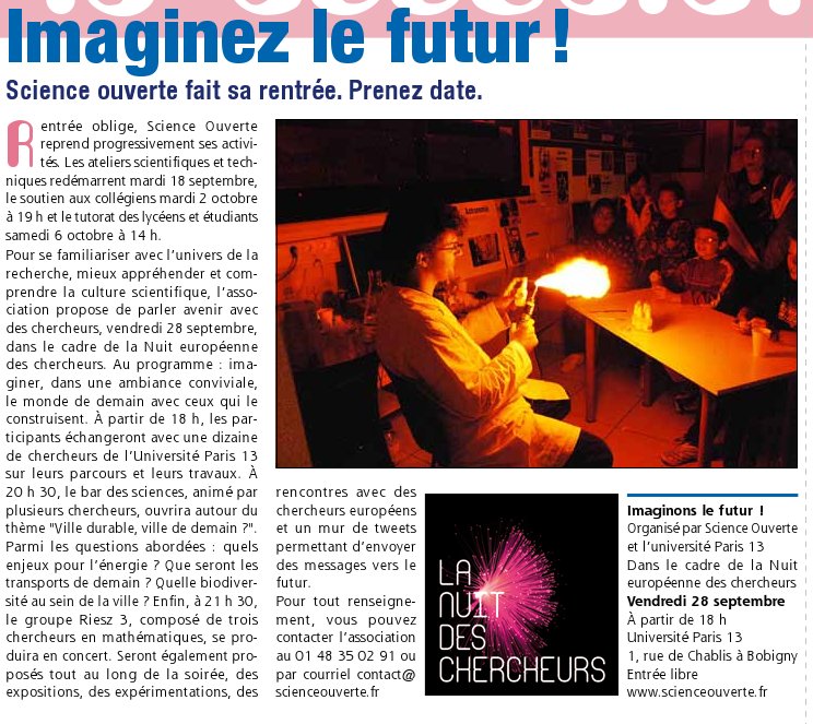 Drancy Immédiat, sept 2012
